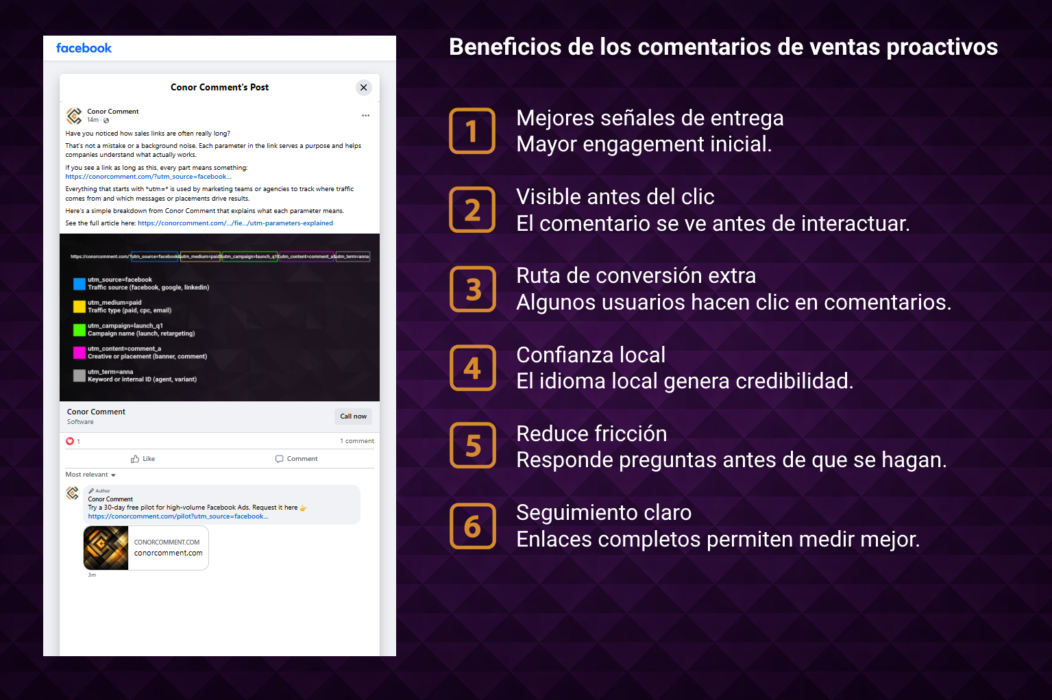 Cómo un comentario del autor mejora el rendimiento del anuncio. Author comment impact map